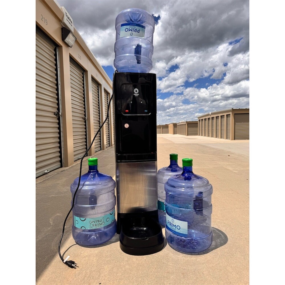 Primo Hot & Cold Top Loading Water Cooler Dispenser w/ Dog Bowl